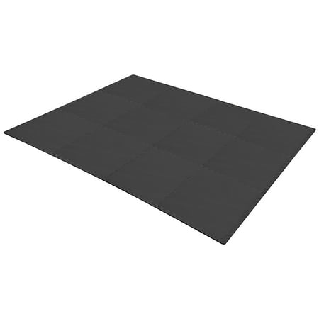 CAP High Density Reversible 4-Piece 13.7 Sq Ft Puzzle Exercise Mat Red/Black